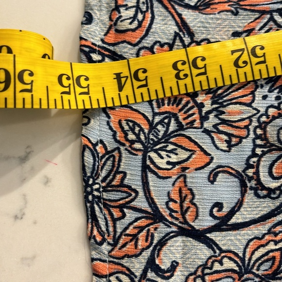 ❤️❤️❤️ Maxi Dress Blue and Coral Print Size L - Picture 4 of 4